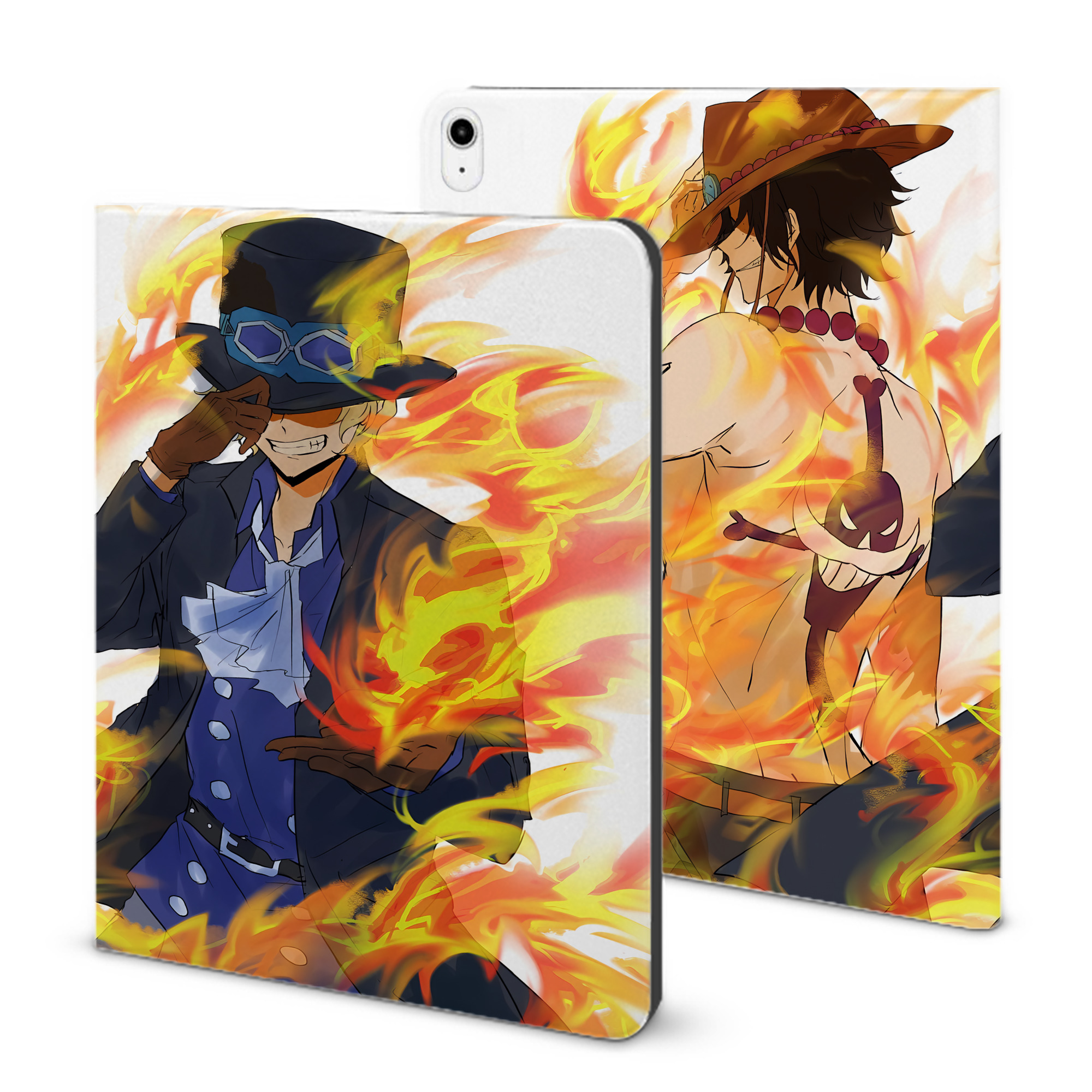 （画像用） ワンピース ONE PIECE IPadケース ペンホルダー付き ブックスタイルデザイン